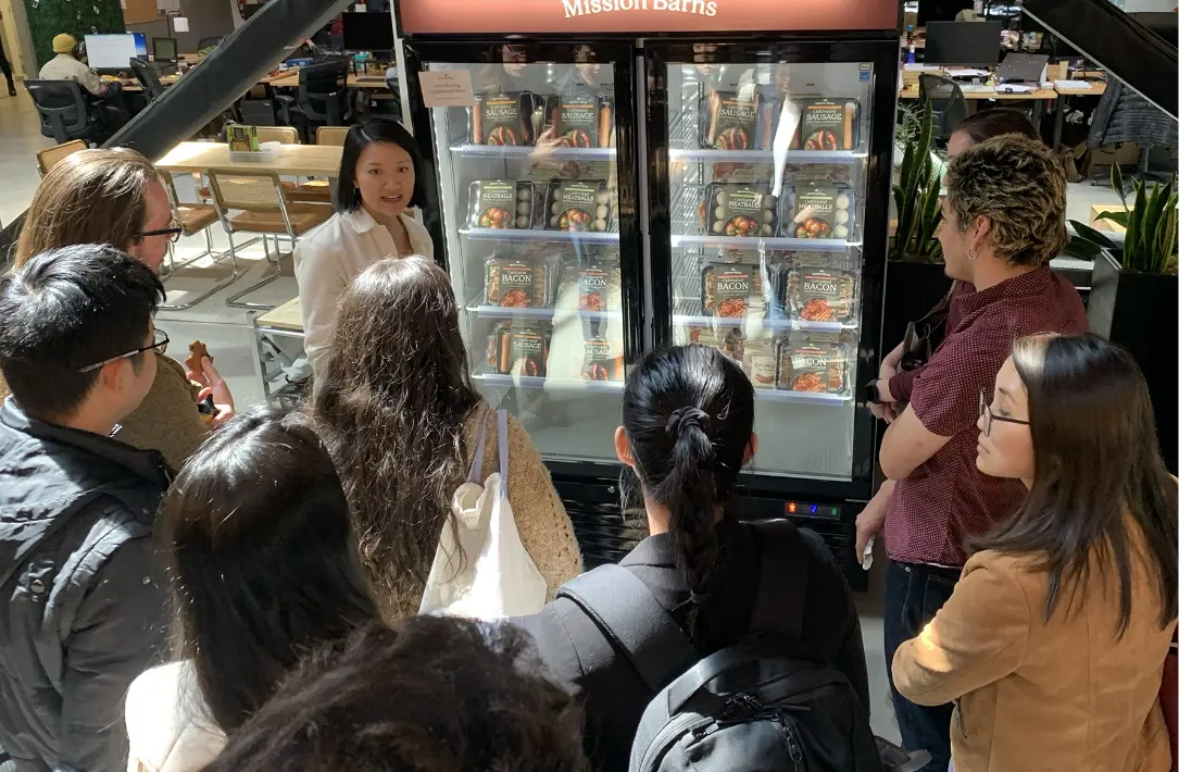 Group of students at a Mission Barns tour