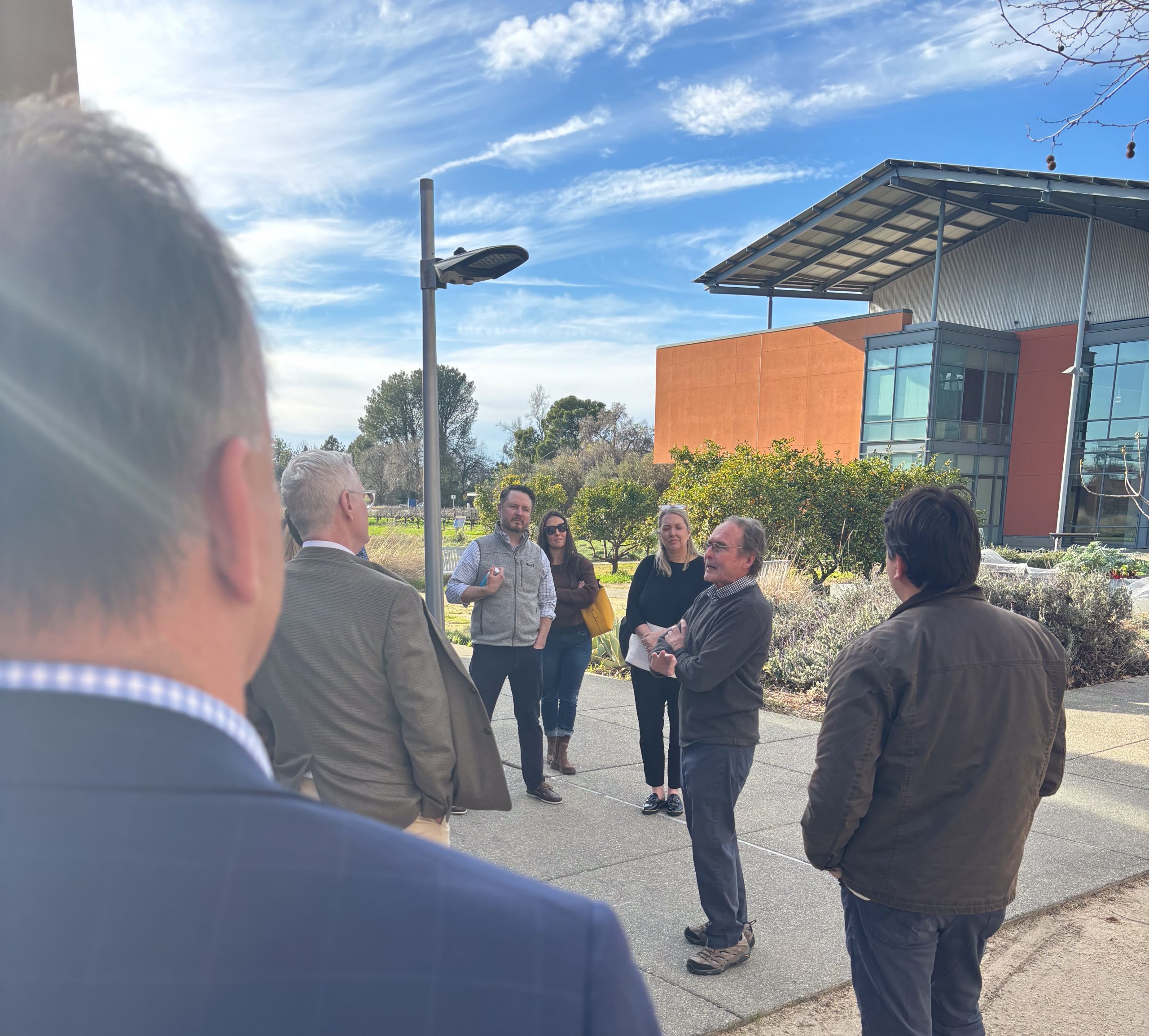 Bruce German giving a tour of the Robert Mondavi Institute at UC Davis