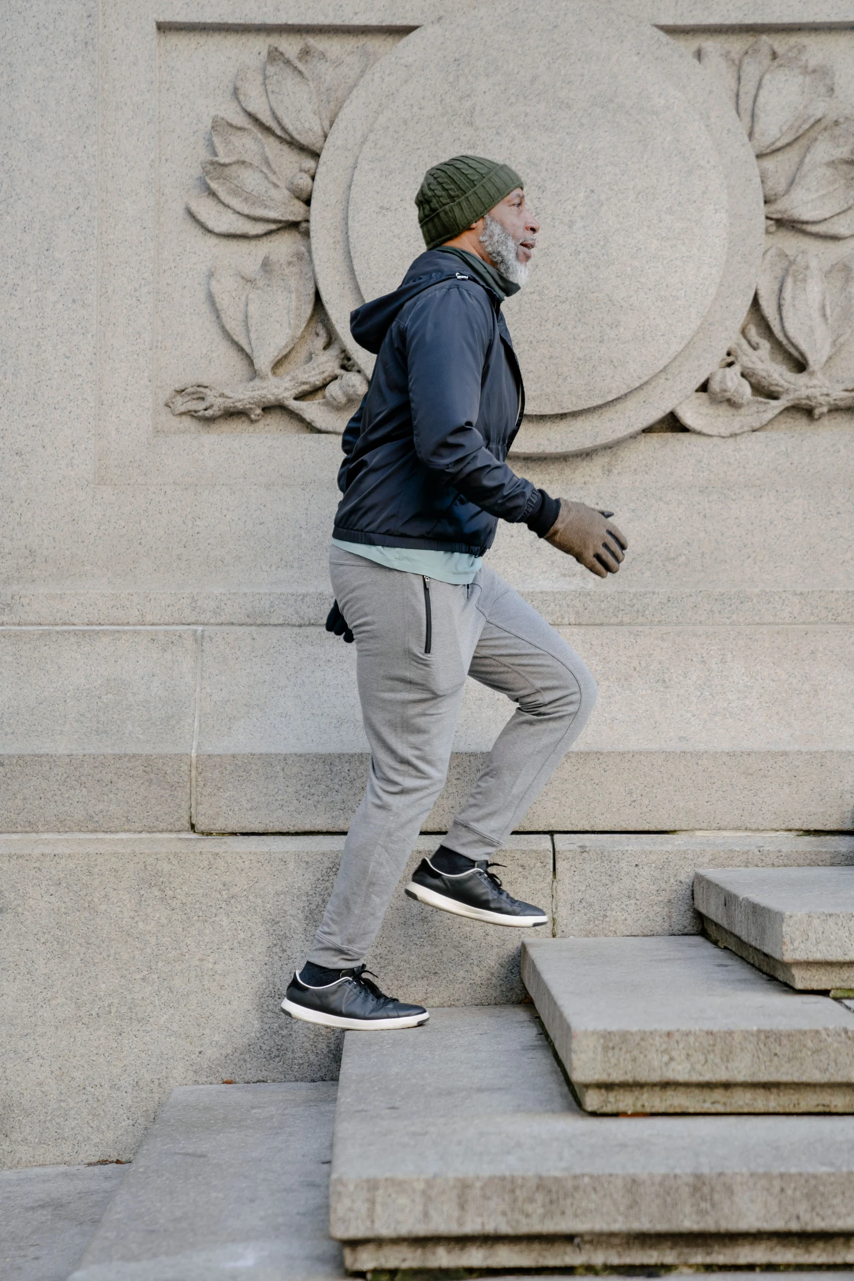 Elderly man exercising