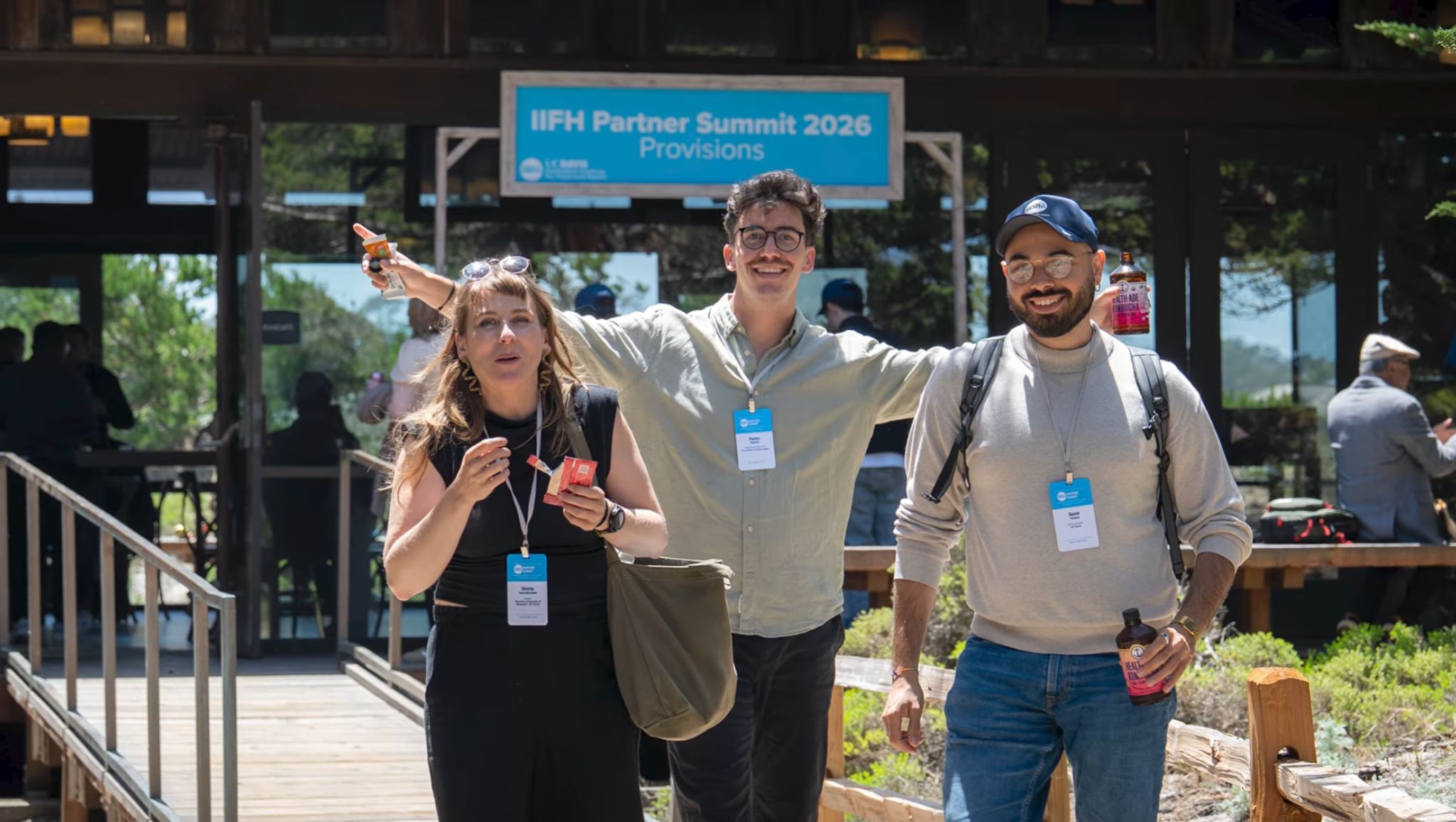 Three denmark fellows walking at IIFH asilomar conference