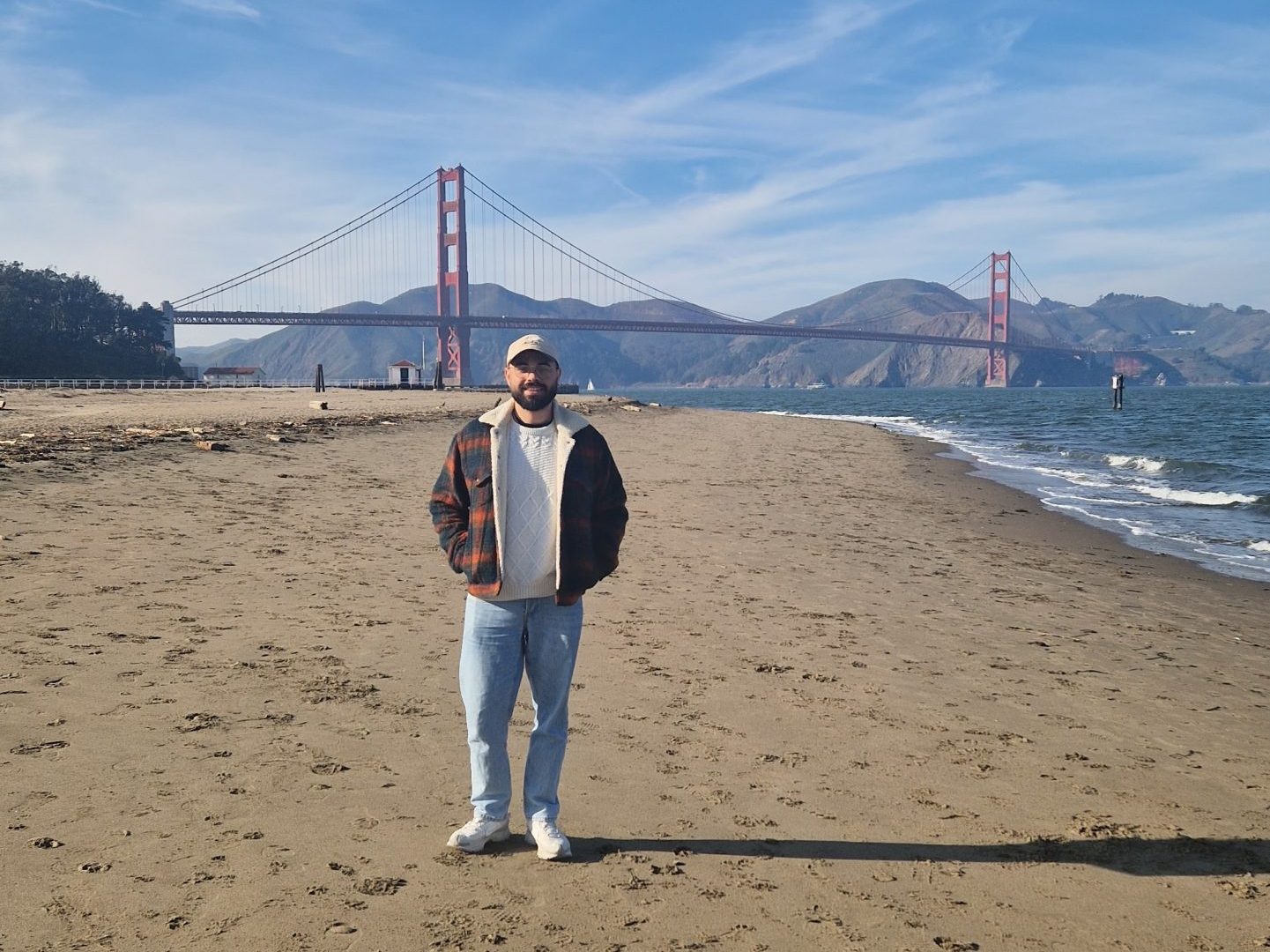 fellow by Golden Gate Bridge